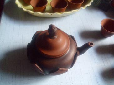 观音莲花紫砂壶----------邵二孙制------无壶把------可作水滴亦可作