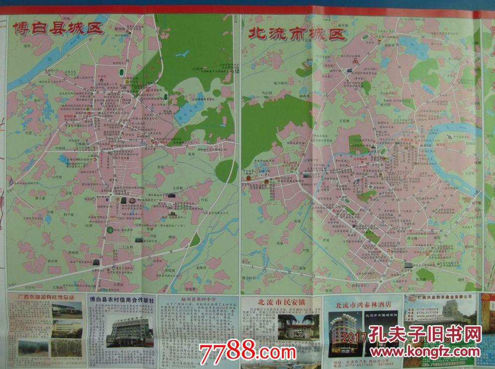 2015玉林市全景城市风貌图-对开地图