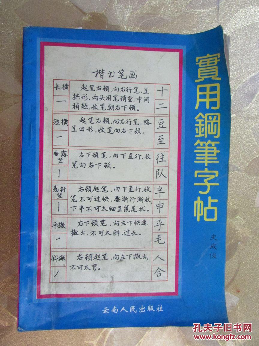 实用钢笔字帖(史成俊 中国书法家协会会员 六次获全国钢笔书法大奖赛