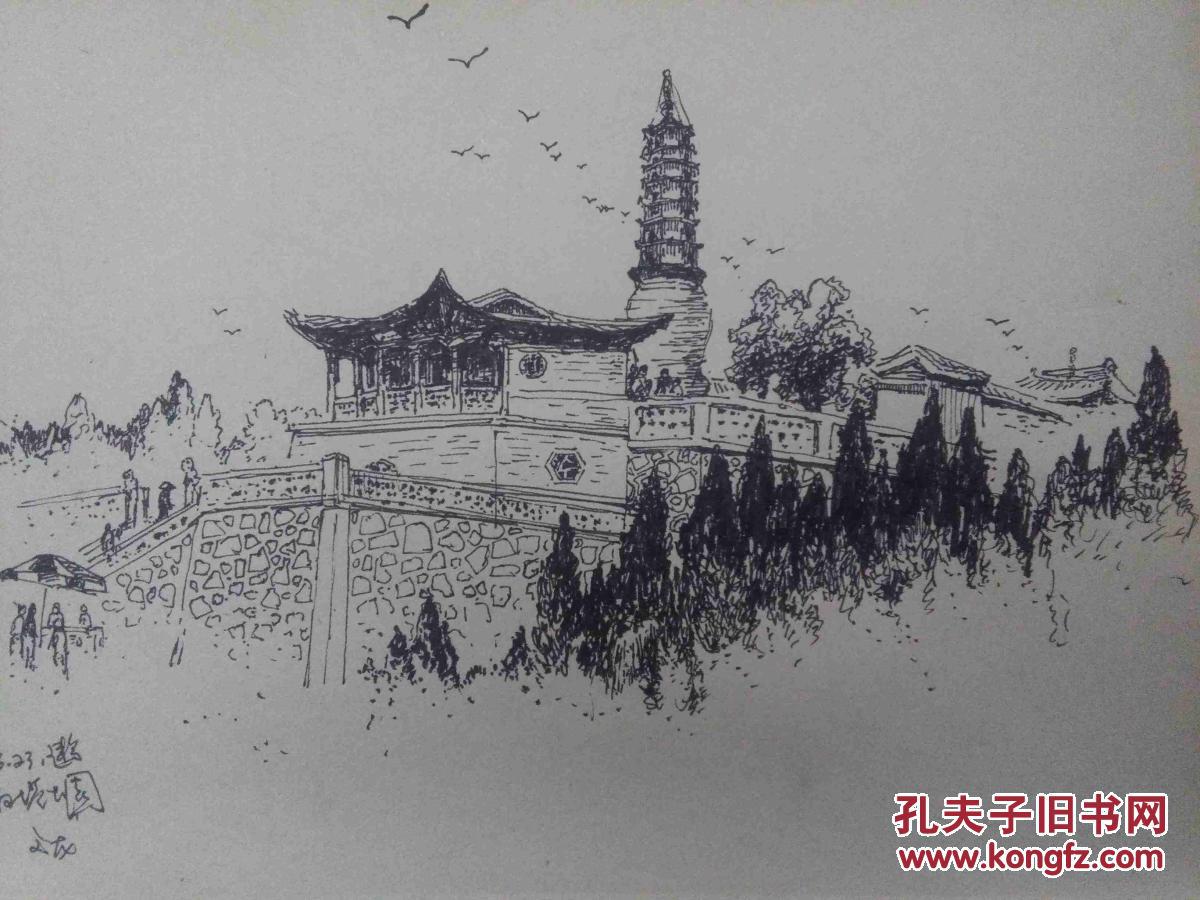 精致速写小品 八十年代兰州街景