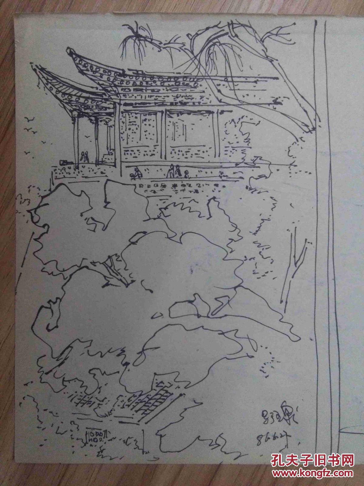 精致速写小品八十年代兰州街景7