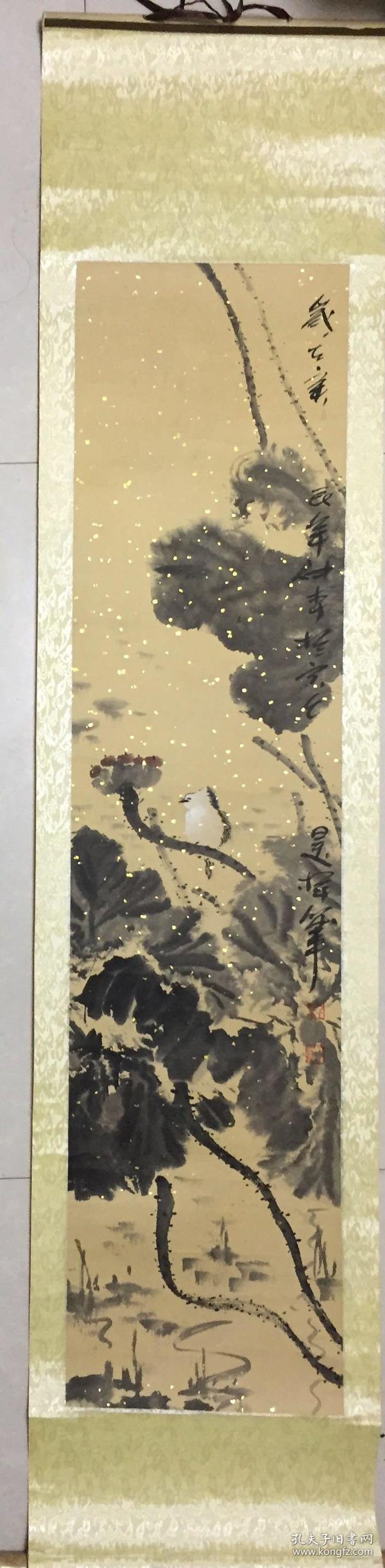 国画花鸟立轴包老包手绘