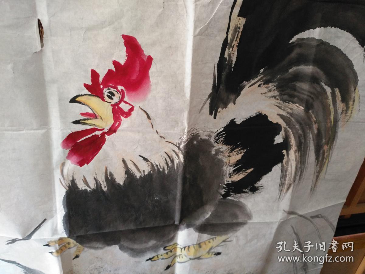 张广福国画作品 富贵吉祥图 四尺整张》长133厘米/宽68厘米!