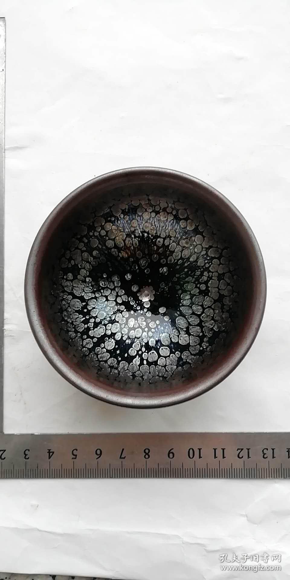 建盏茶杯油滴,铁胎建阳窑原矿釉天目宋代品茗主人茶具