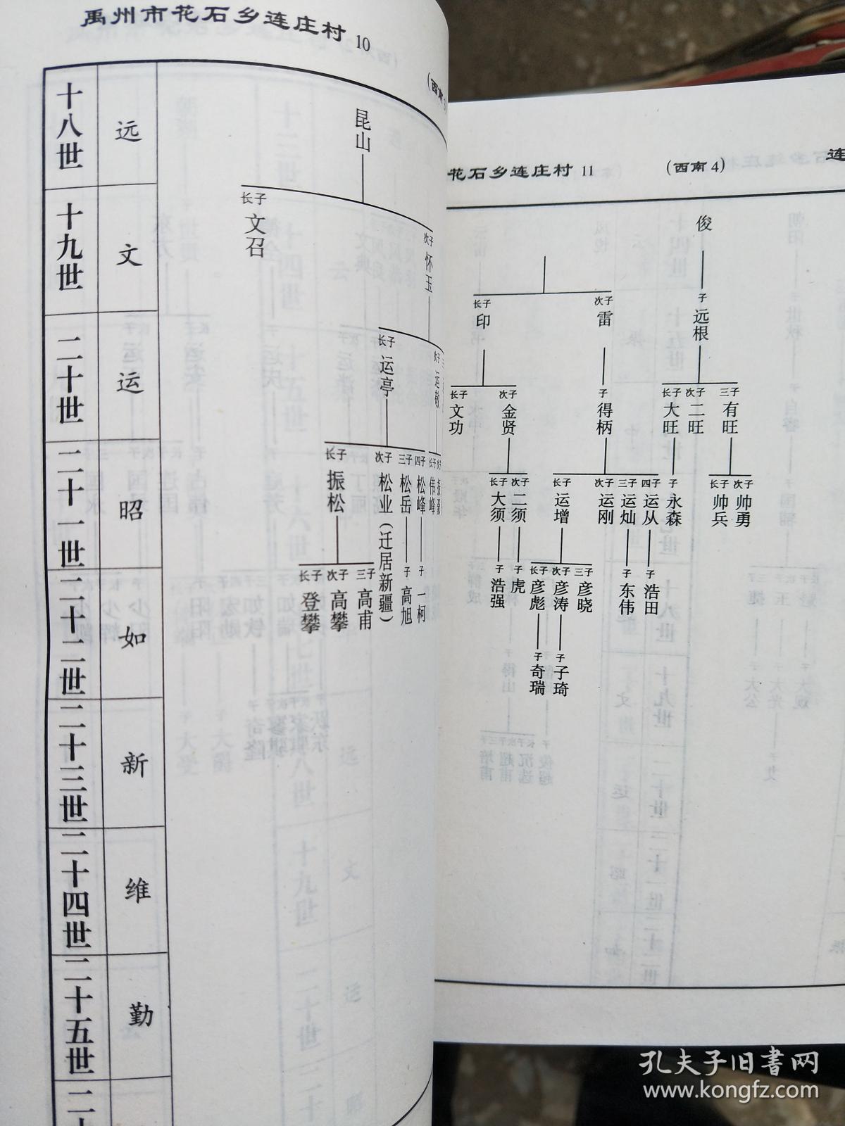 家谱族谱类~河南禹州连姓志 16开厚册