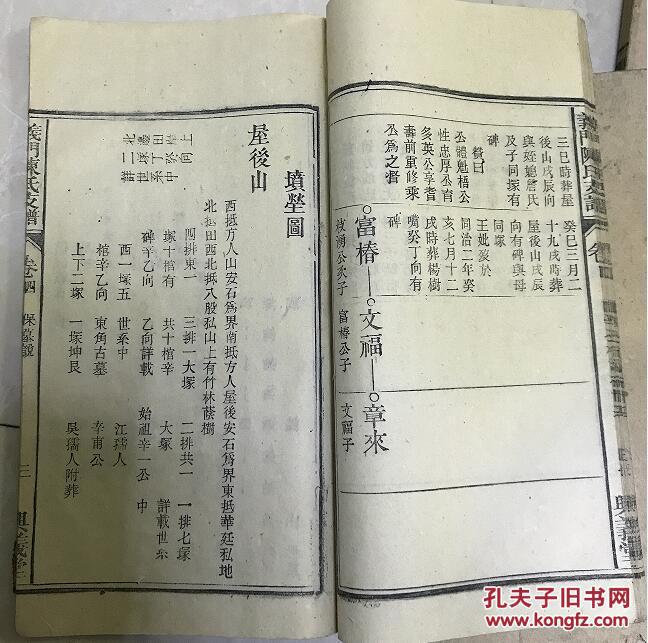 光绪21年族谱家谱 义门陈氏支谱一套4册
