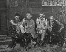 1886年木口木刻版画 《闲暇》 41×28厘米