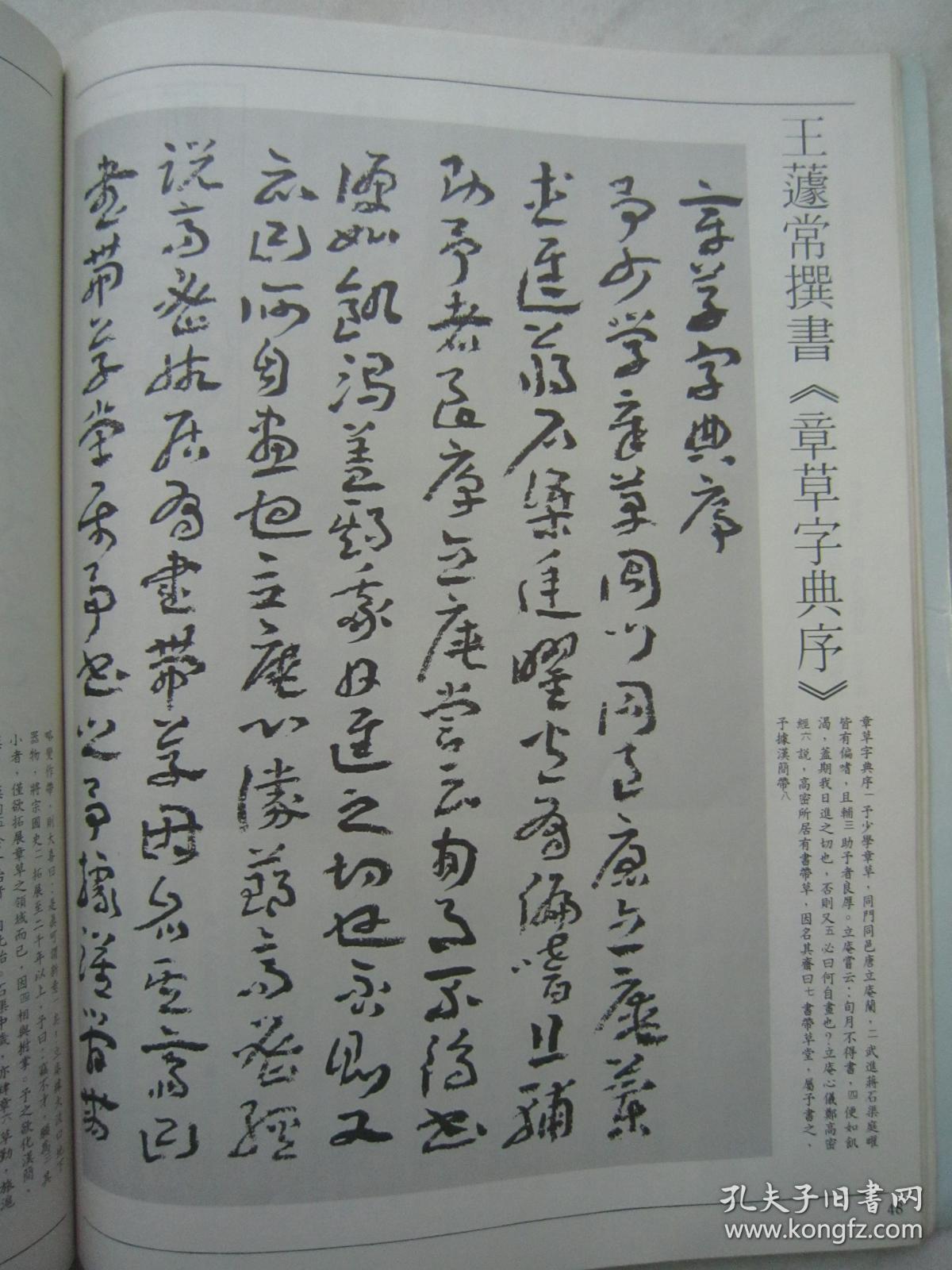 章草字典序(全文刊出),大16开版本书法集