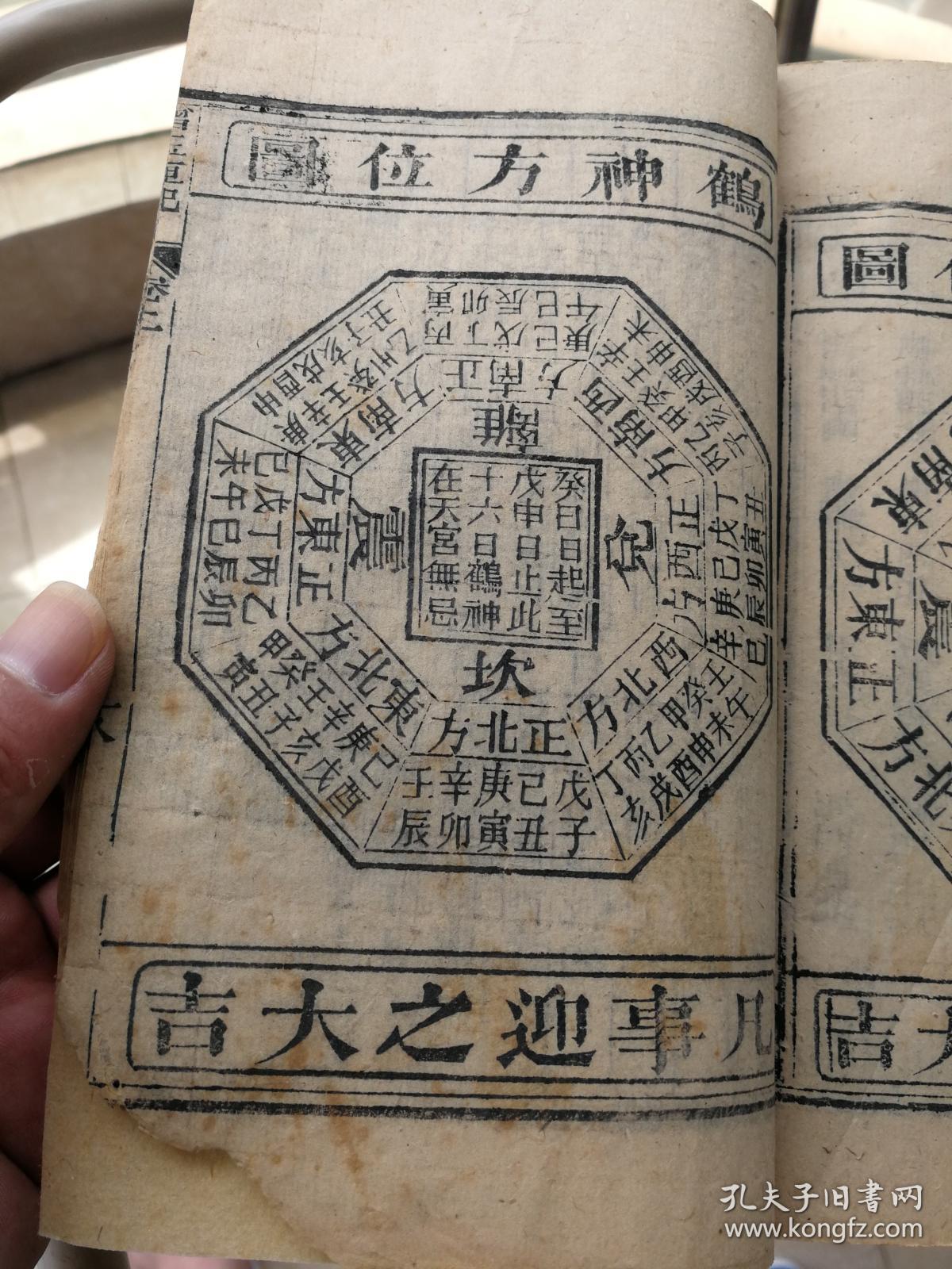 清木刻本增广玉匣记通书卷之二一册有金符经喜神方位图鹤神方位图等