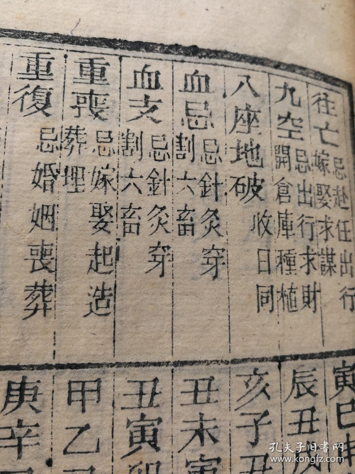 清木刻本增广玉匣记通书卷之二一册有金符经喜神方位图鹤神方位图等