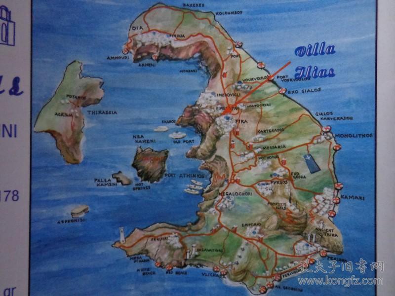 Villa Ilias希腊伊利亚特别墅 8开折页 希腊英文对