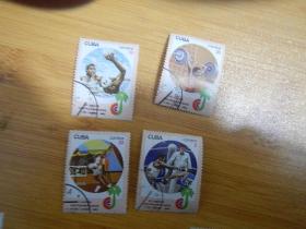 外国邮票4枚合售