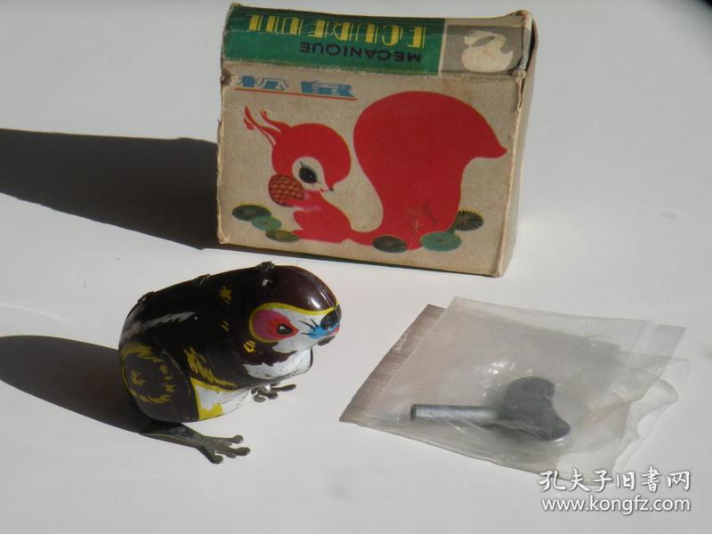 70年代 铁皮玩具松鼠 带原盒