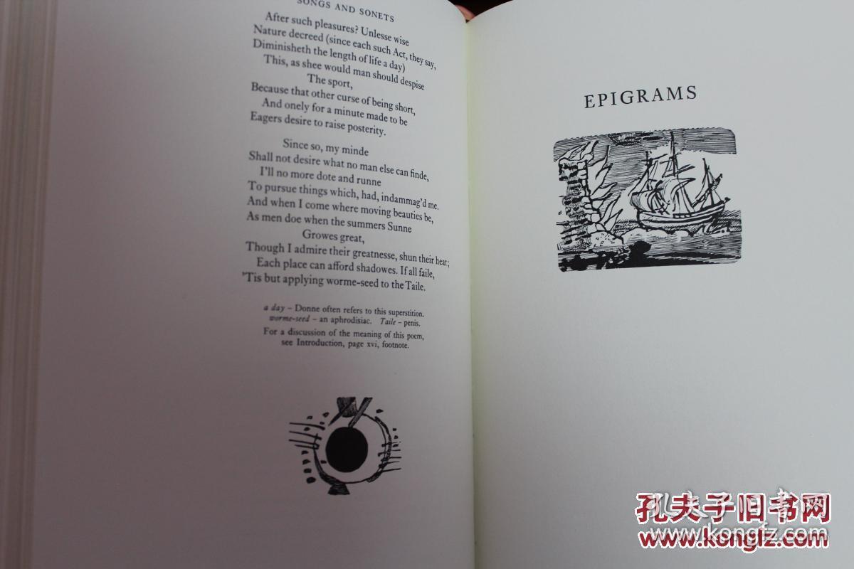 thepoemsofjohndonne–英国伟大的玄学诗人约翰61邓恩诗集真皮插图