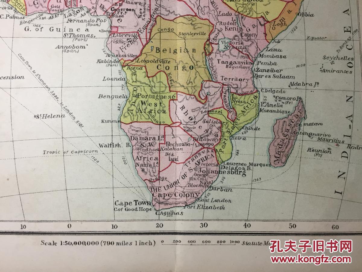 民国罕见地图 非洲政区图(africa-political)非洲地图