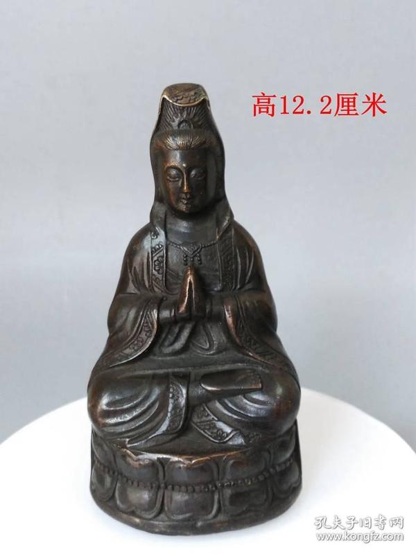 乡下收的清代传世老铜佛观音造像