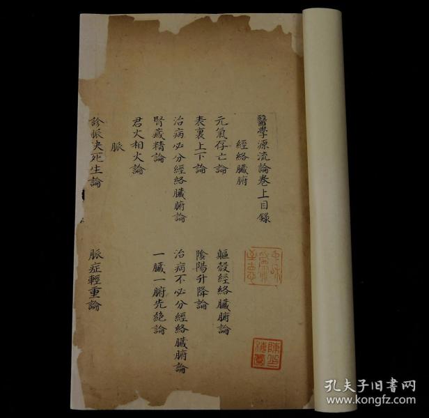清代名家手抄本【医学源流论】4册全,字体钞写