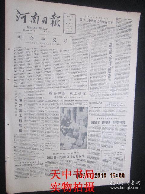 【报纸】河南日报 1987年1月20日【我国经济
