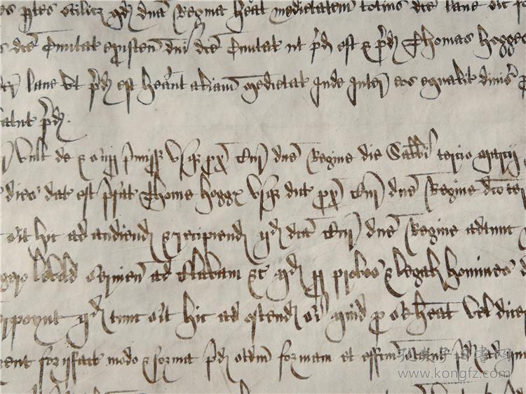 【羊皮纸长卷手稿】1570年抄制,英国都铎王朝伊丽莎白