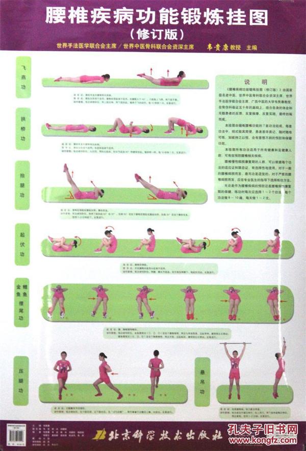 颈椎疾病功能锻炼挂图(修订版)腰椎疾病功能锻