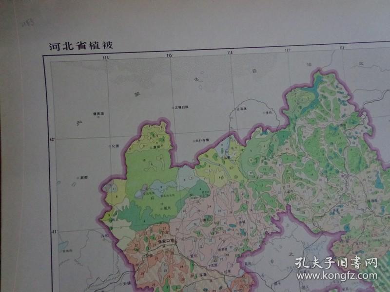 附图 1986年 8开28页 展开4开14张地图 比例1:180万 河北省政区图