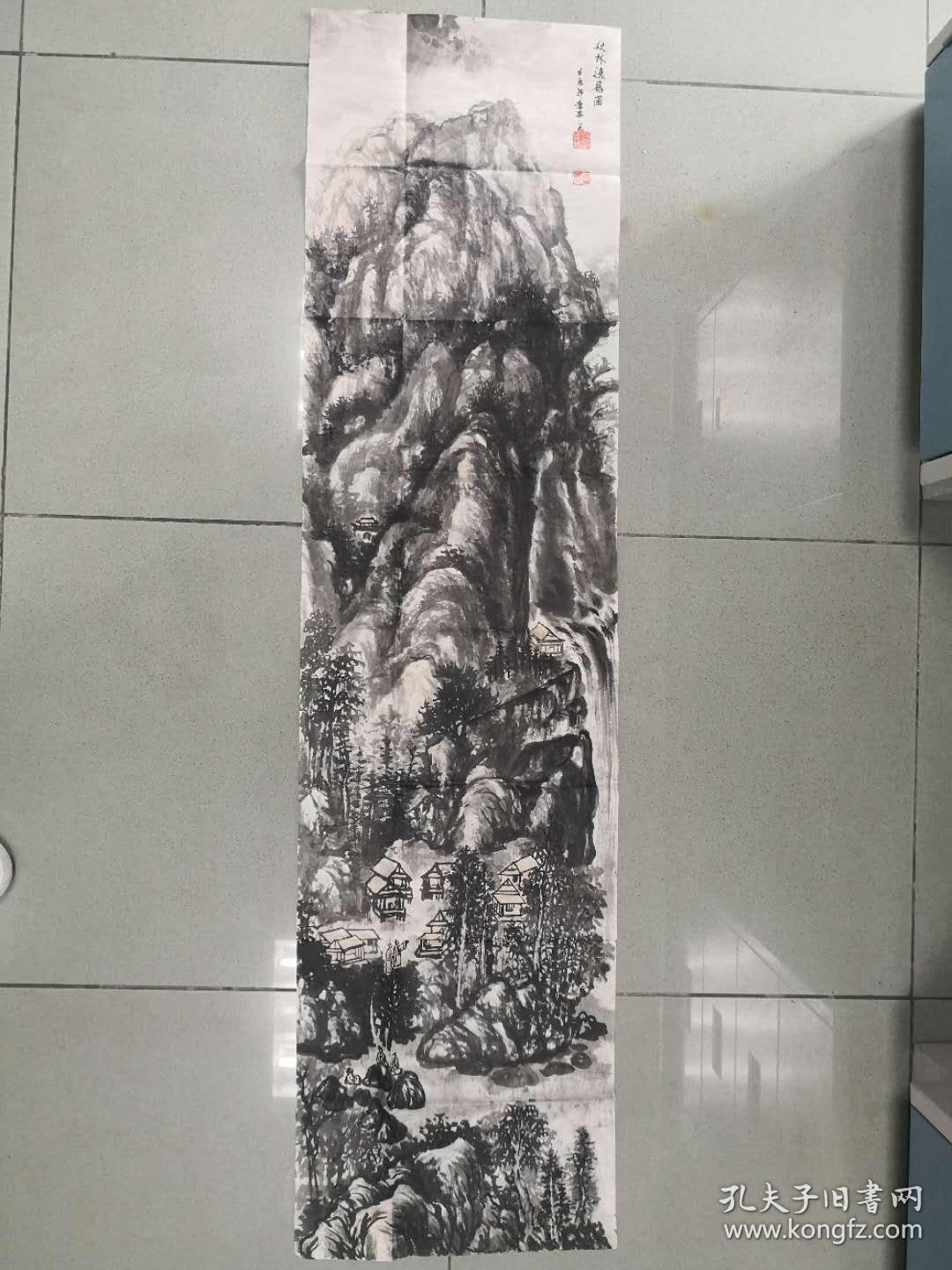 中美协会员 湖北美协副主席 蒋昌忠 四尺对开 保真国画山水