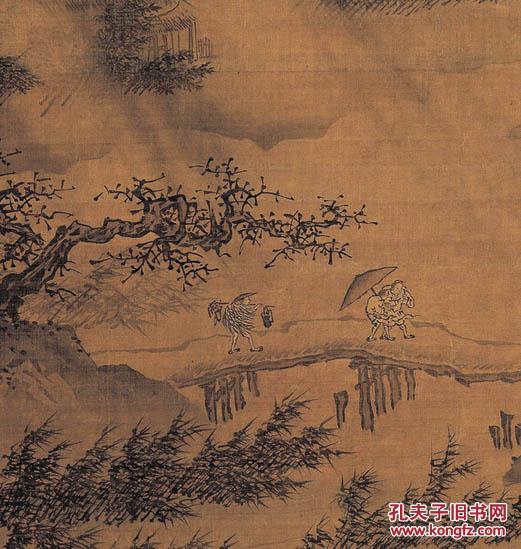 明 戴进 风雨归舟图