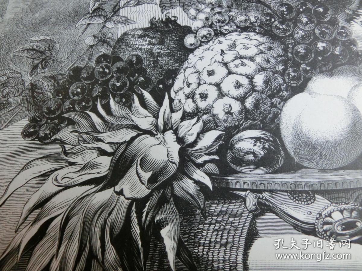 【现货 包邮】1881年木刻版画《静物》(stillleben) 尺寸约40.8*27.