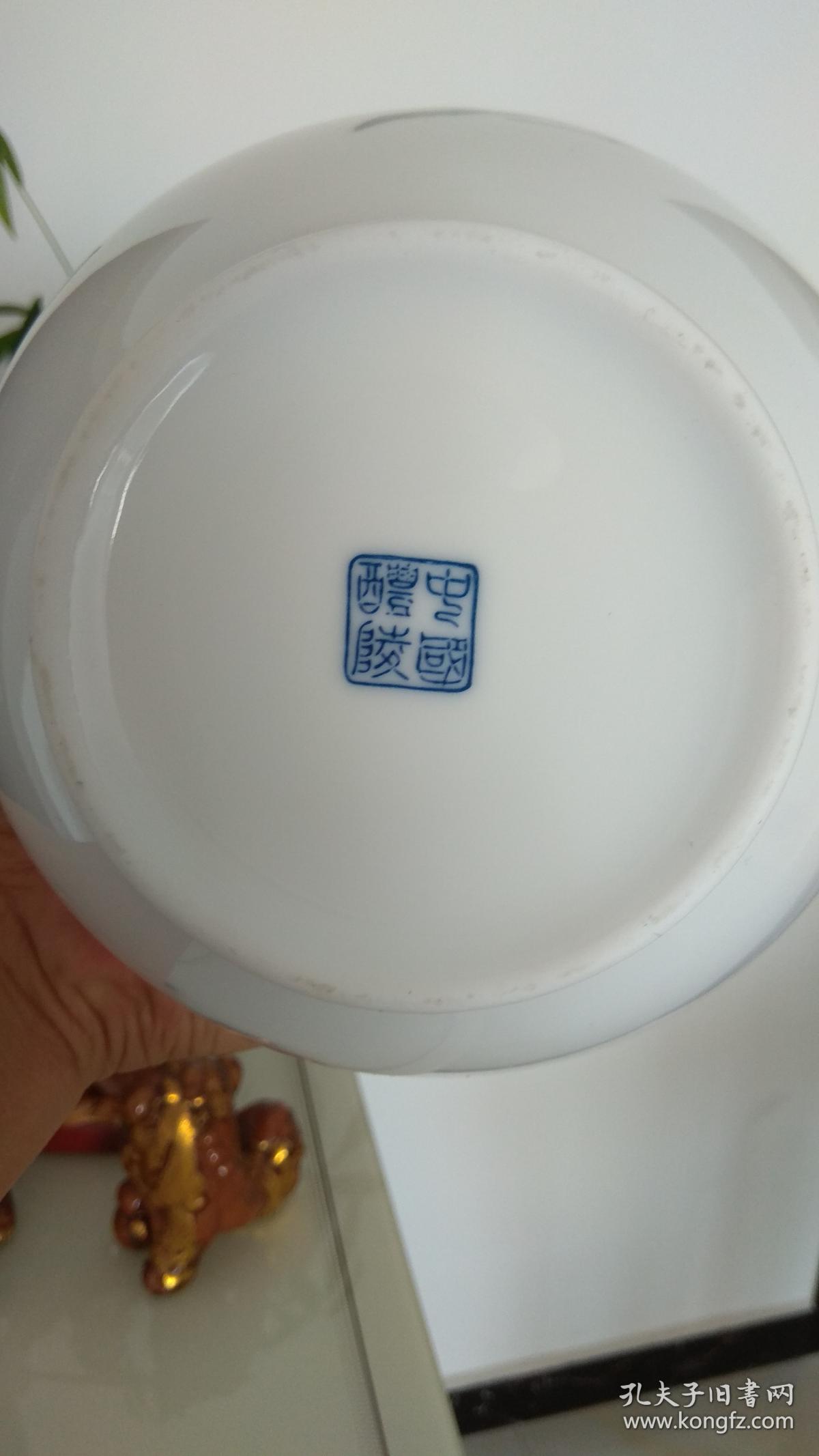 醴陵70/80年代左右釉下五彩瓷梅花瓶一对 较少见造型文房陈设精品瓷器