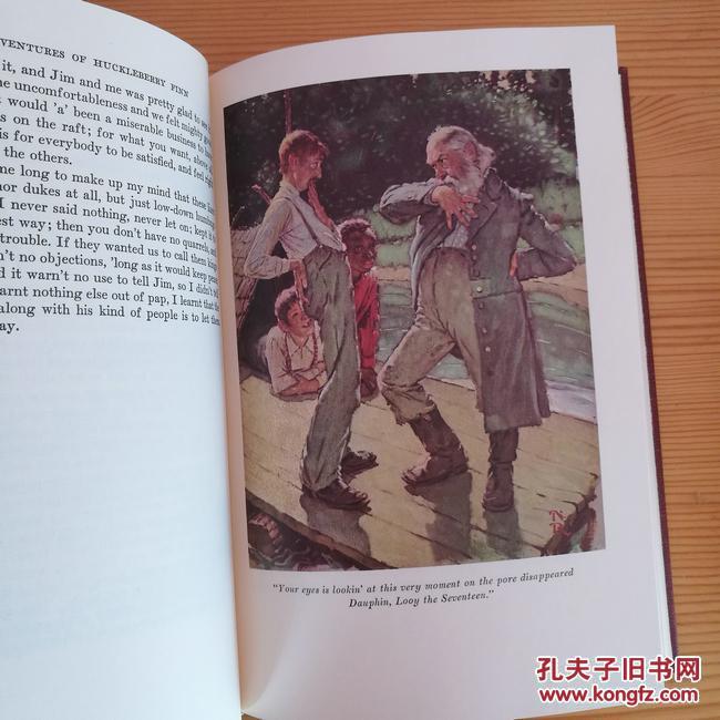 布面精装《哈克贝利费恩历险记》(adventures of huckleberry finn)