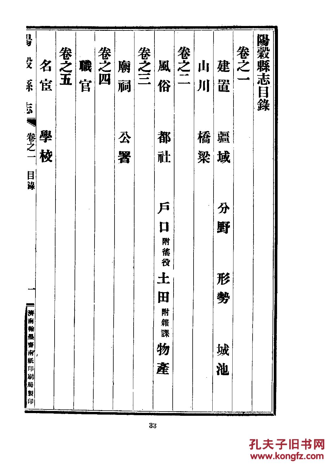阳谷县志·十六卷 民国三十一年印 668页【复印本】