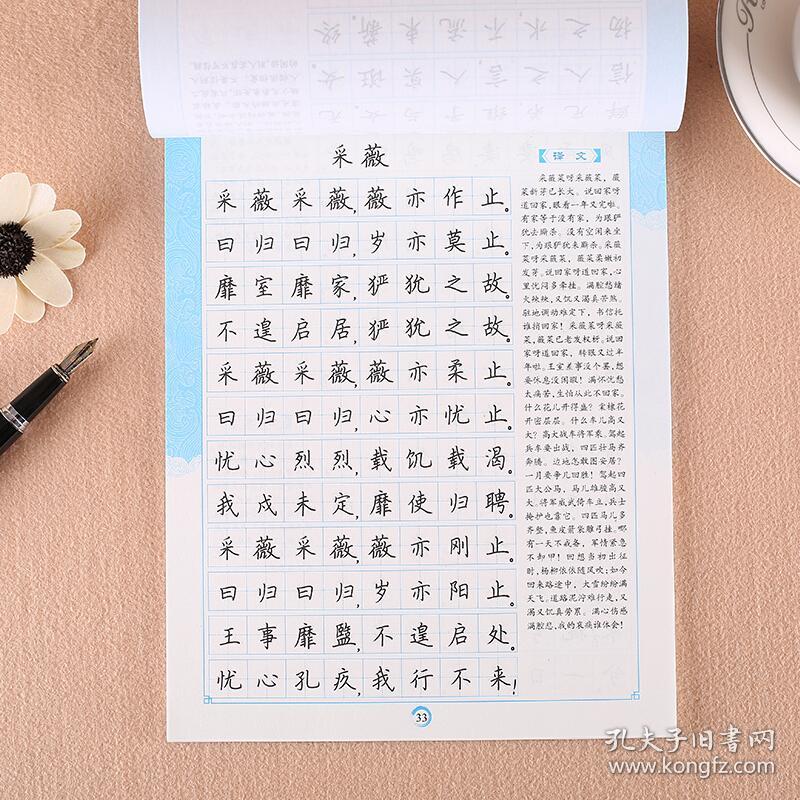 墨点字帖 国学经典硬笔字帖 诗经楷书