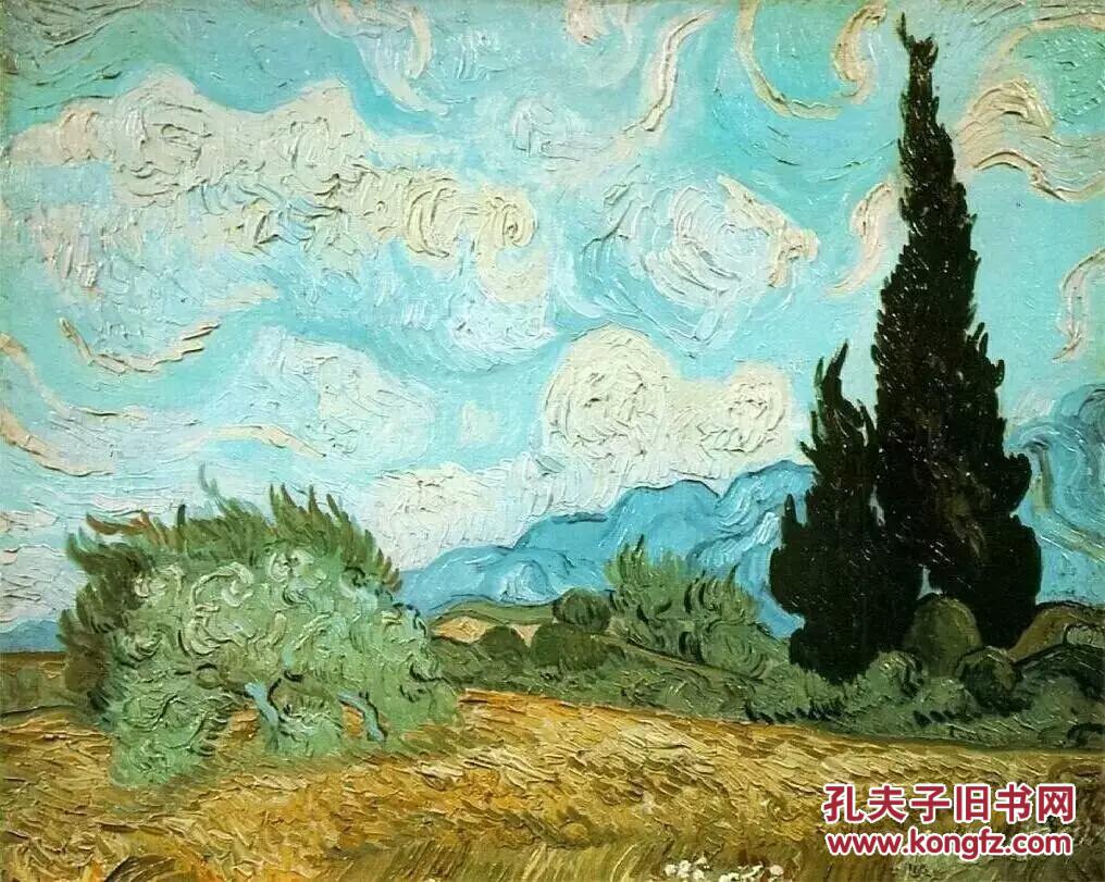 29张梵高笔下农村麦田农村田园风光优美画照