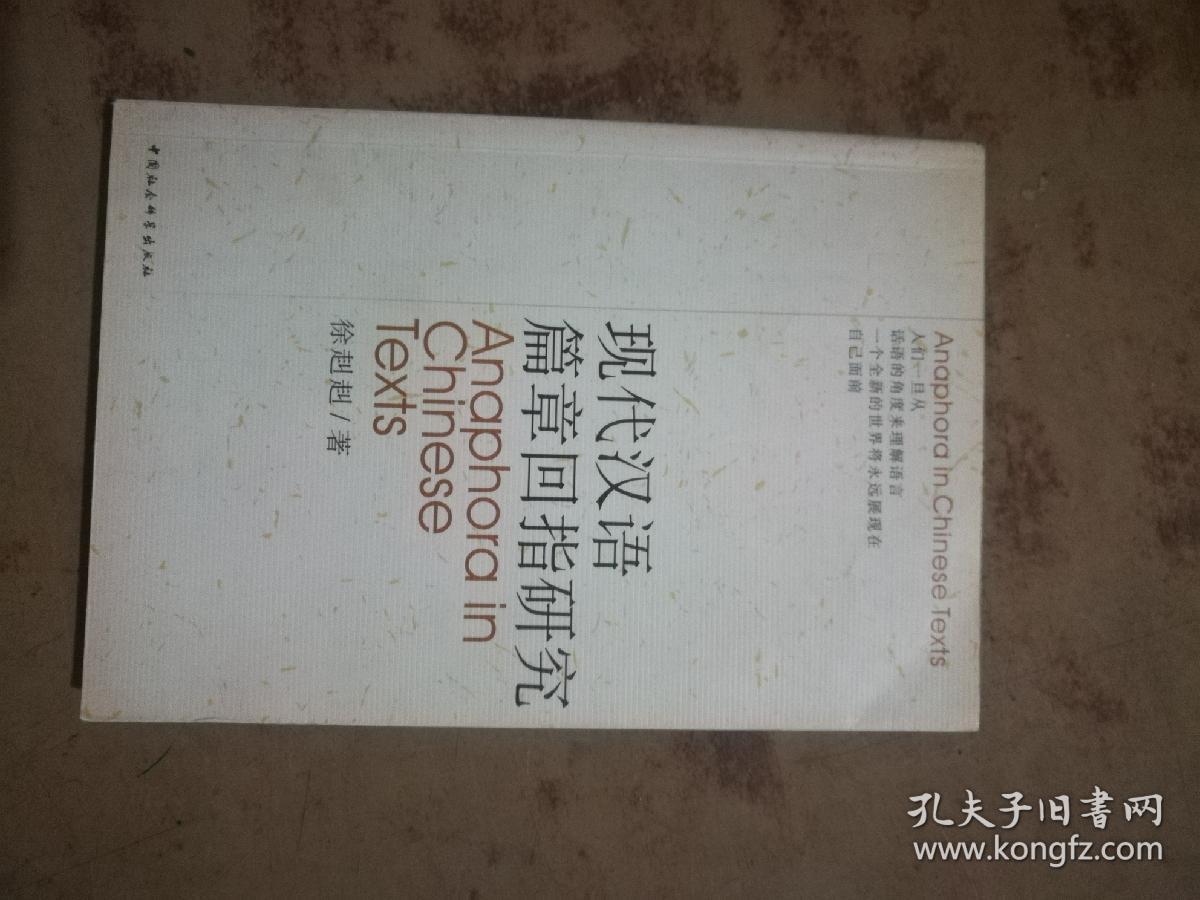 现代汉语篇章回指研究