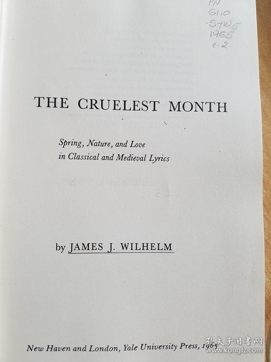 cruelest month: spring, nature and love in classical and