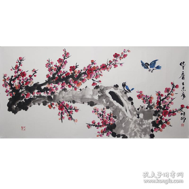 【望香】山东美协胡顺卿四尺横幅花鸟画作品