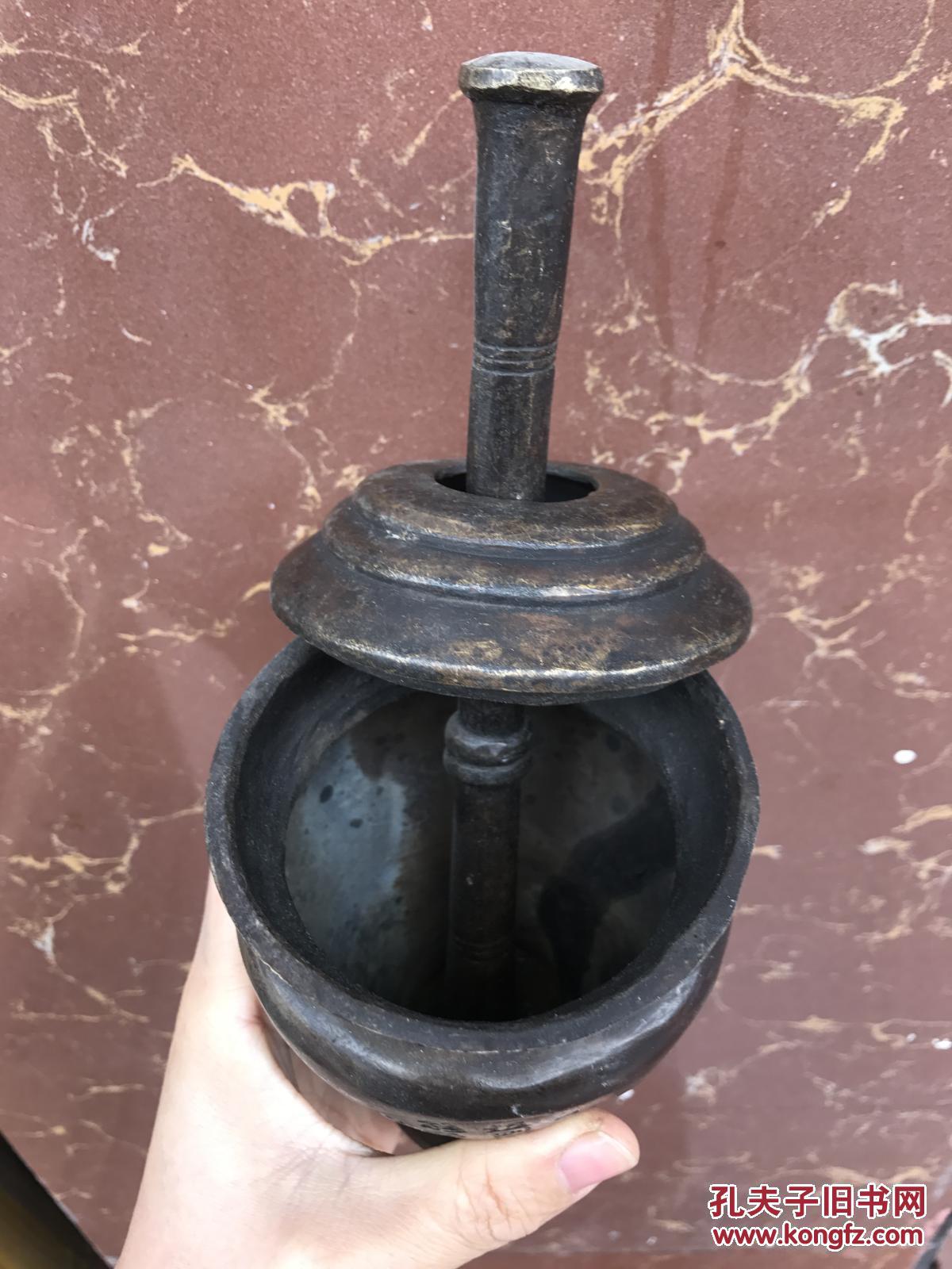 收来的老捣药罐纯铜捣药罐中医中药器具草药罐