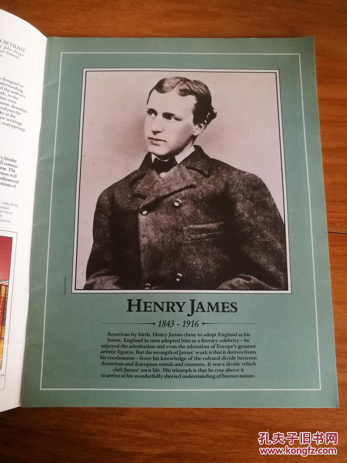 henry James,William Faulkner the great writers their lives, works and inspiration:henry james