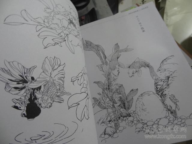 国画:花鸟鱼虫白描画谱