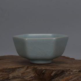 宋代汝窑天青釉单杯主人杯功夫茶杯