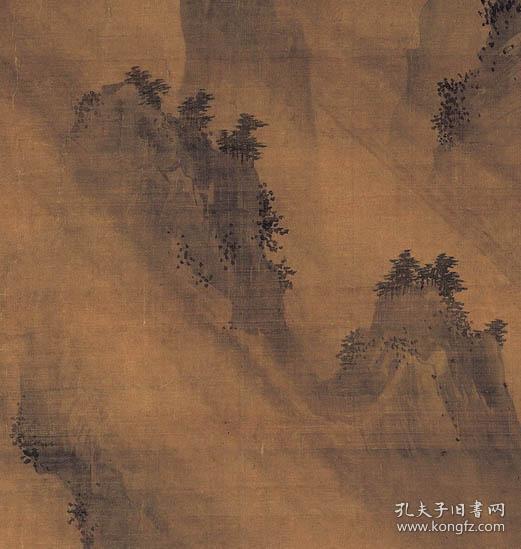 明 戴进 风雨归舟图 高仿真水墨微喷复制品
