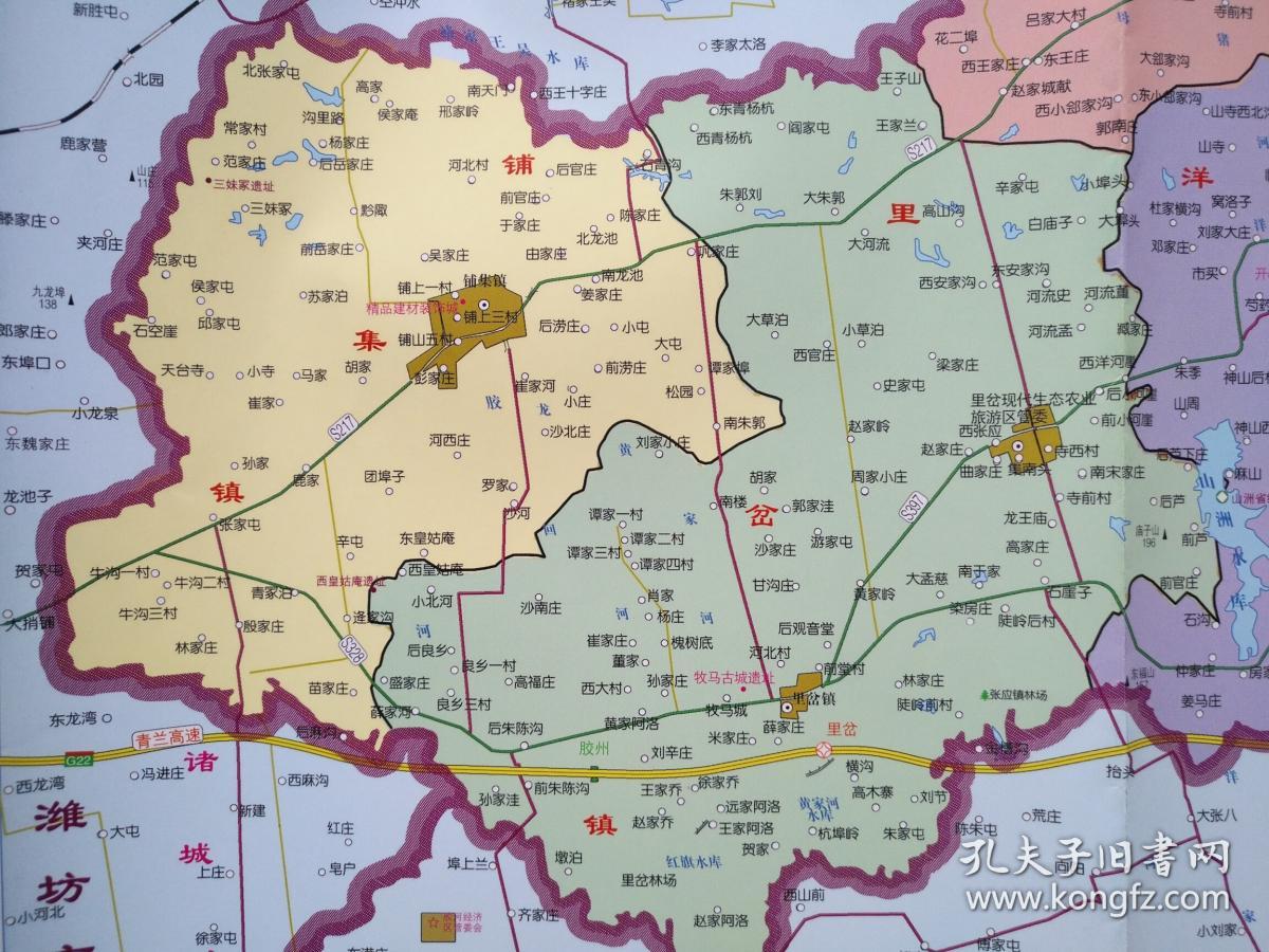 胶州市商贸交通旅游图2017年胶州地图胶州市地图胶州城区图青岛地图