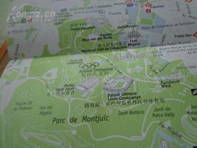 西班牙巴塞罗那旅游地图 8开 中文版