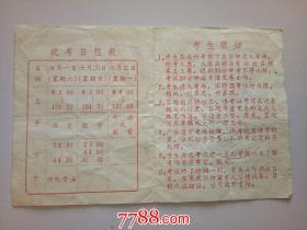 1985年中等师范学校统一招生:准考证