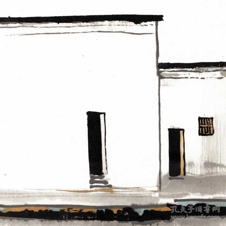 近现代 吴冠中 双燕 68.5x137.4cm 纸本 国画宣纸绢布