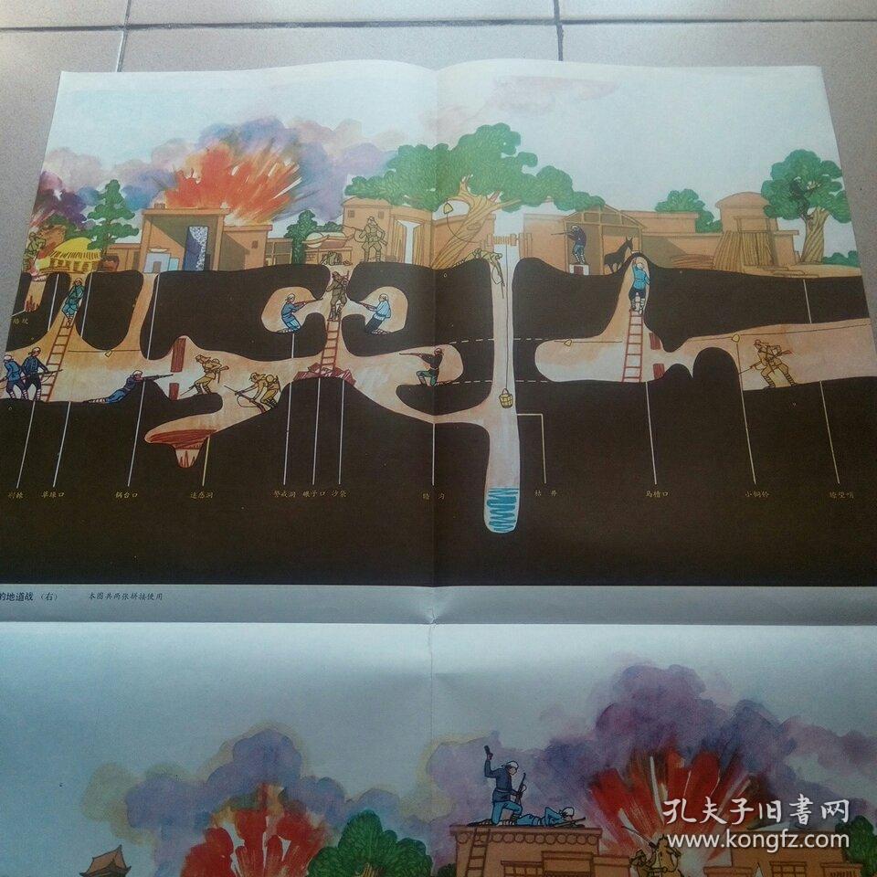 冀中的地道战挂图