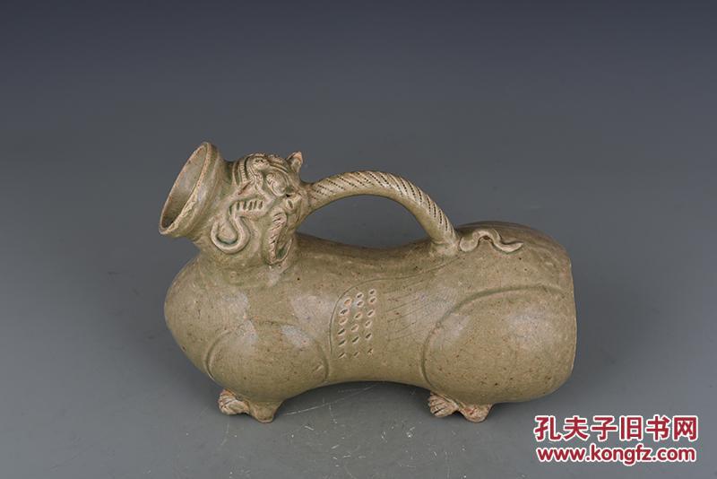 东晋越窑青瓷虎子 古玩古董古瓷器