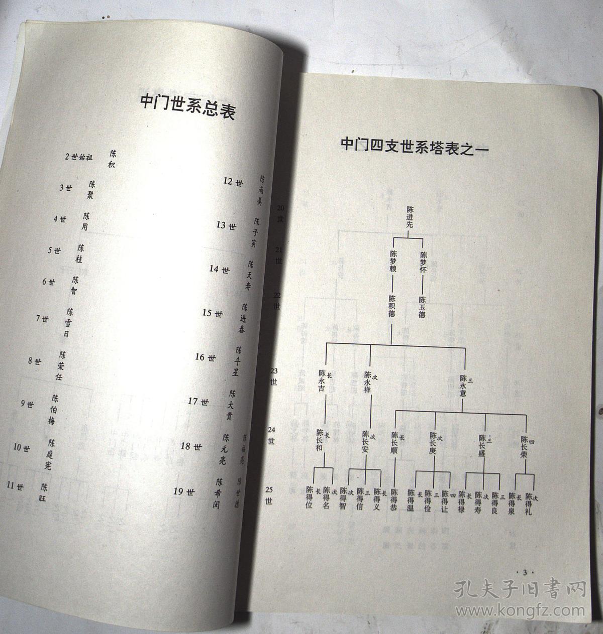 陈村陈氏家谱-中门四支