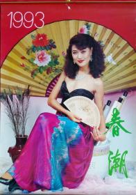旧藏挂历1993年春潮13全 美女摄影艺术