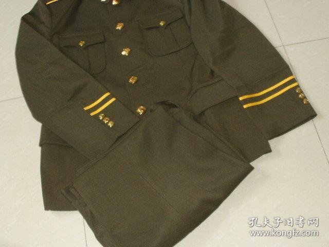 上世纪90年代初老法警法检院老司法警察深橄榄绿色仿毛马裤呢冬装制服